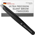 Precision Slant Tweezers for Eyebrows & Facial Hair | German Stainless Steel