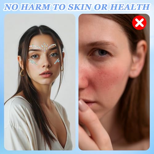 Yuanchu Self-Adhesive Face Gems Stickers - 4 Styles