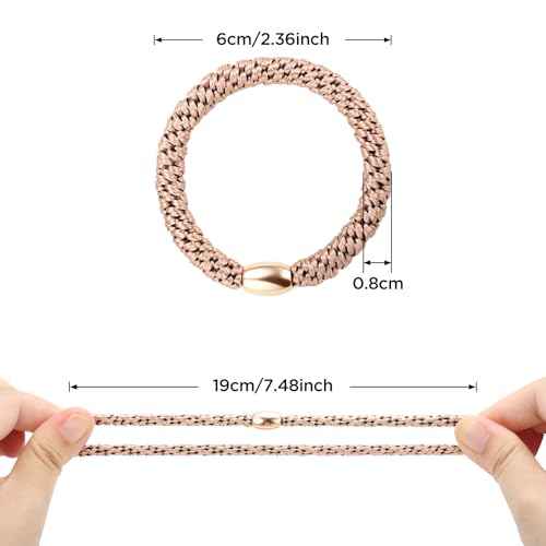 Hair Ties No Damage, Funtopia 30 Pcs Ponytail Holders Braided Hair Ties for Thick Hair, Elastics Hair Bands for Women Hair