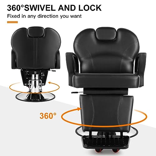 Artist Hand Barber Chair - Hydraulic Reclining Salon Chair