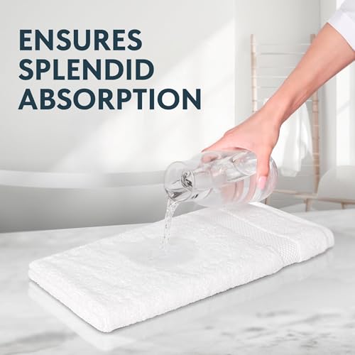 White Classic Cotton Washcloths 13x13 Inch 12 Pack