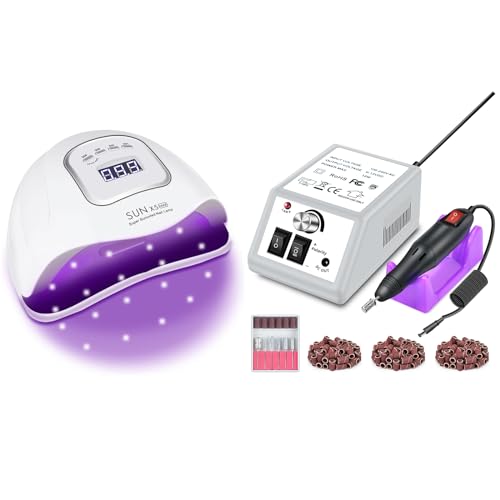 LAVAED Professional Electric Nail Drill Machine and UV LED Nail Lamp Kit