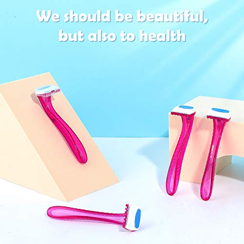 12 Disposable Bikini Razors for Women - Precise Trimmer with Protective Cap