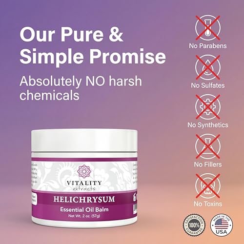 Vitality Helichrysum Balm 2oz - Moisturizing Skin Healing Balm