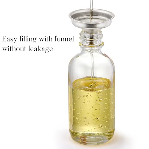 12 Pack 2oz Glass Dropper Bottles w/ Funnels & Labels