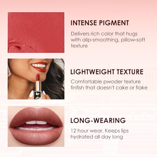 Catkin Moist Lipstick - Hydrating Red Matte with Vitamin E