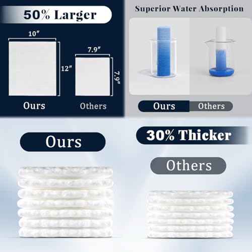 Disposable Face Towel, 10"¡¿12" Ultra Soft Thick Face Wipes Paper Towels, Lint-Free Single Use Washcloth Makeup Remover Dry Wipes Towelette Face Cloth For Sensitive Skin Cleaning, 50 Ct 1 Pack