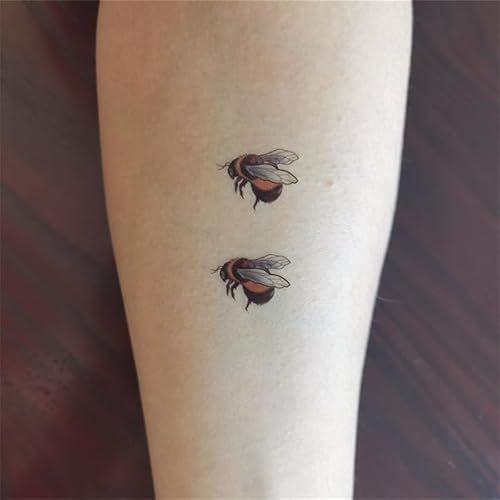 Bee Insect Temporary Tattoo Sticker Waterproof Ladybug Men Women Party Favor Hand Arm Shoulders 10.5X6cm Set of 24 (SF257)