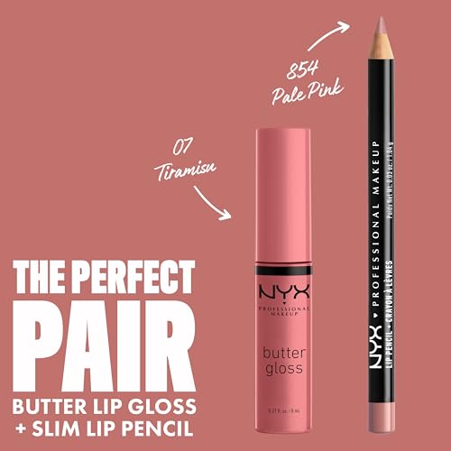 NYX PROFESSIONAL MAKEUP Butter Gloss Tiramisu Brown 0.27 Fl Oz Pack of 2 Non-Sticky Lip Gloss