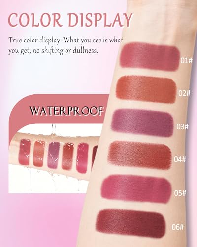 Matte Velvet Lipstick - 6 Colors, Waterproof Long Lasting