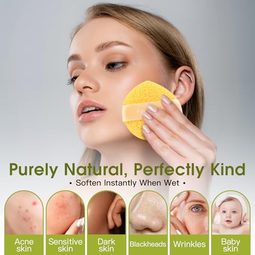 GloréBrochas Reusable Facial Sponges - 3PCS Soft Cleansing Pads