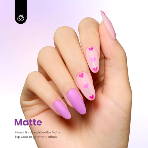 Beetles Purple Gel Nail Polish - Creme Purple Garden Stroll 15ml UV/LED