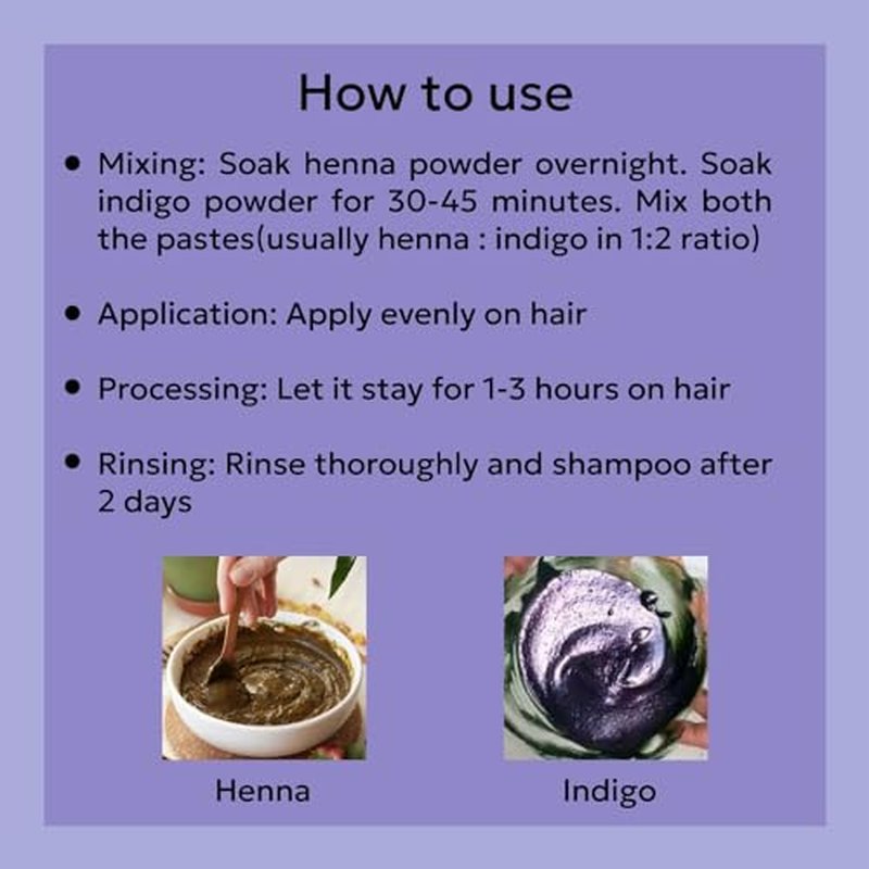 100% Natural Indigo Powder for Hair Color - 300g Yauvanya