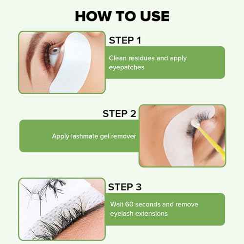 Eyelash Extension Remover, Makeup Lash Gel Remover Fast Action Dissolves Strong Glue with Low Odor, Gel Liquid Eyelash Remover for Sensitive Skin(15ml)
