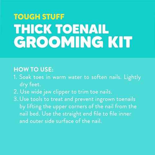 Onyx Professional 3 Piece Thick Toenail Grooming Kit - Includes Stainless Steel Toenail Clippers and 2 Tools for Smoothing, Shaping and Cleaning, Cut Through Thick Toenails, Healthy Feet
