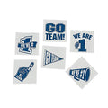 School Spirit Temporary Tattoos - 72 Pack Team Cheering Supplies