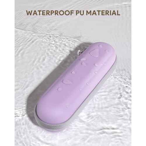 Electric Toothbrush Travel Case for Oral-B Pro/iO, Philips Sonicare/Aquasonic, Oral B Case for Brush Heads & Accessories, Portable Toothbrush Hard Carry Bag Waterproof PU