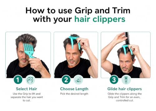 Grip and Trim DIY Home Haircut Kit for Men & Women – Easy, Precise Trimming