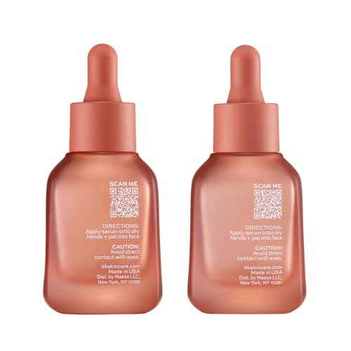 2-Part Face Serum Set for Brightening Skin, Correcting Dark Spots + Reducing Fine Lines - Vitamin C AM Face Serum with Light Niacinamide + Clarifying Peptides PM Face Serum with Bakuchiol
