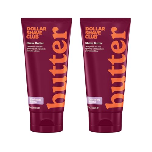 Shave Butter for Women 6oz Pack of 2 - Cashmere Santal Scent, Clear & Hydrating