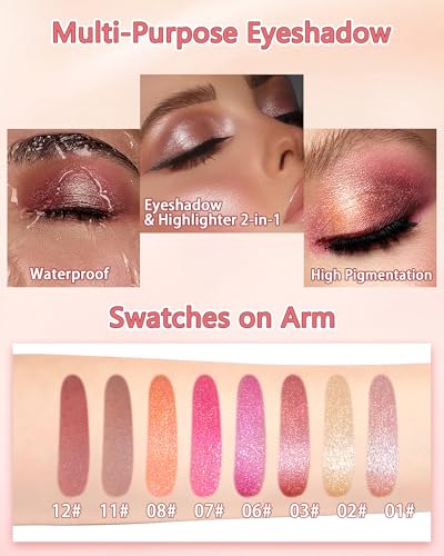 Gold Champagne Shimmer Cream Eyeshadow - Highly Pigmented