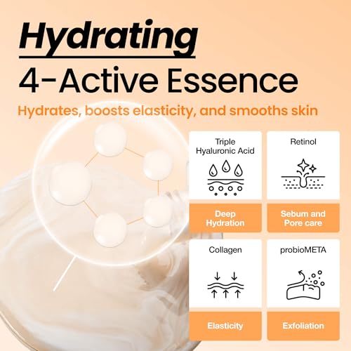 Skin Texture Booster 214% Essence ? Deep Hydration, Glass Skin, Triple Hyaluronic Acid, Collagen & Retinol, Lightweight & Non-Sticky, Visibly Plumping Effect, Korean Skincare, 5.07 fl oz