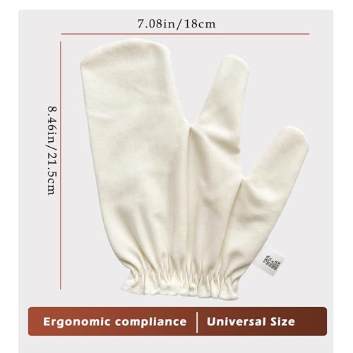 Raw Silk Garshana Gloves for Dry Brushing & Exfoliation (2 Pair)