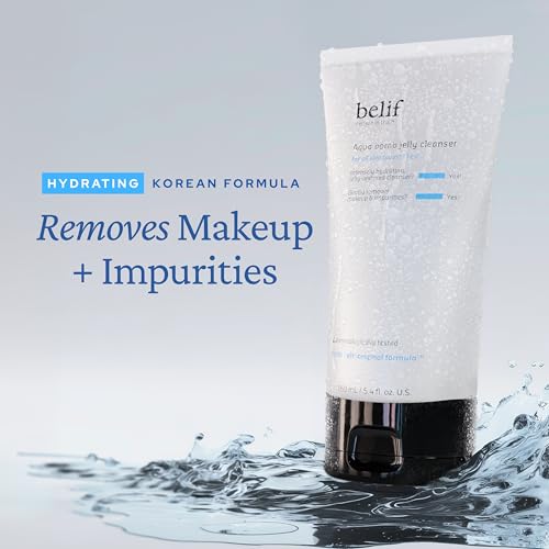 belif Jelly Hydrating Deep Cleanser ? Low pH Mild Gel-to-Foam Face Wash for Daily Deep Pore Cleansing, Hydrating and Refreshing for All Skin, Korean Skincare, (5.4 fl.oz., New Formula) (Pack of 2)
