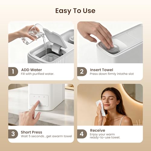 Hot Towel Dispenser & Warmer with 20 Disposable Face Towels