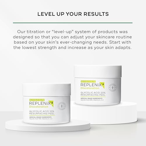 Replenix Glycolic Acid Resurfacing Skin Peel, Medical-Grade Facial Peeling Pads for Discoloration & Acne (60 ct.)