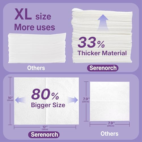 Disposable Face Towels, 10" x 12", Ultra Thick Face Towelettes for Sensitive Skin, Extra Soft Makeup Remover Dry Wipes, 600 Count