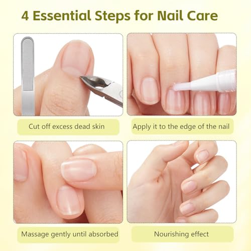 Rejuvenation Nail Growth Oil & Cuticle Care Pens with File (4 Pack)