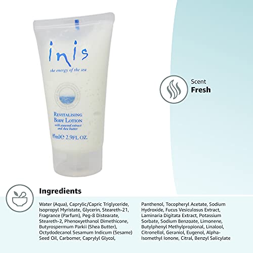 Inis the Energy of the Sea Revitalizing Body Lotion, Travel Size, 2.9 Fluid Ounce (Pack of 2)