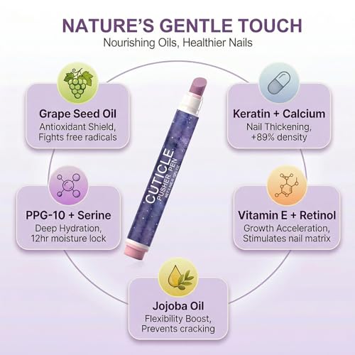 2-in-1 Ceramic Cuticle Pusher & Nourishing Oil Pen - Manicure Repair Tool