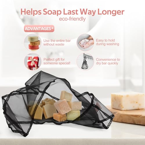 Leafinty Bar Soap Saver Bag Leafinty- Shampoo & Conditioner Bar Holder for Preserve Soap Bars | Body Wash - Foaming | Soap Savers for Bar Soap | Recycled Mesh Soap Bag (2 pcs)