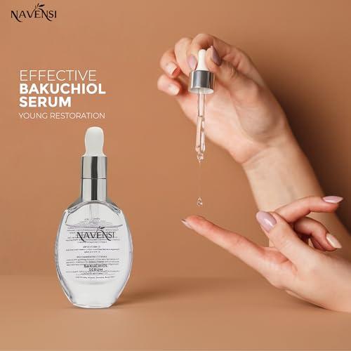 Bakuchiol Face Serum 50ml | Natural Retinol Alternative Bakuchiol Serum For Face With Hyaluronic Acid & Vitamin C | Hydrating, Firming & Anti Aging Serum for Wrinkles, Uneven Tone & Dull Skin