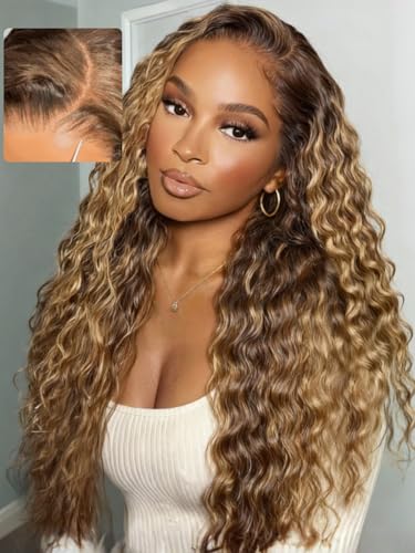 Water Wave Lace Front Human Hair Wig 13x4 22in