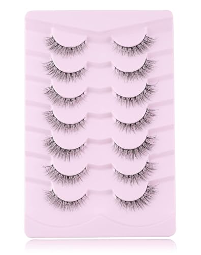 Onlyall Natural Lashes 7 Pairs - Wispy Soft Fake Eyelashes