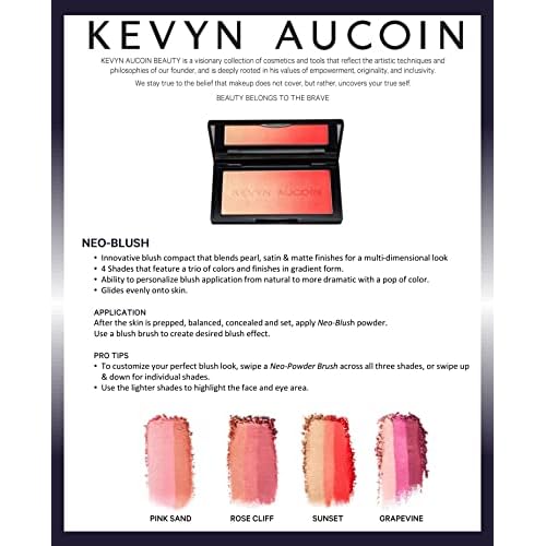 Kevyn Aucoin The Neo-Blush, Blush makeup compact: A trio palette of gradient colors. Blends pearl, satin & matte finishes for highlighting cheeks. Personalized looks - natural to pop of color