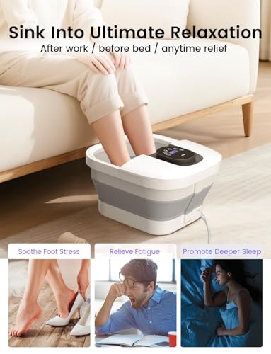 RIKE Collapsible Foot Spa with Heating & Shiatsu Massage