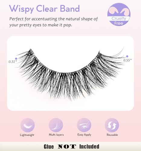 FenixLash Wispy Cat Eye False Eyelashes – Natural Look