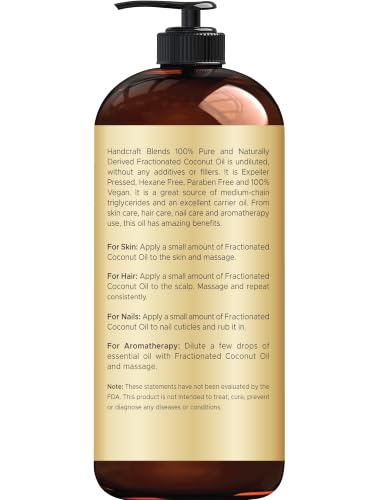 Handcraft Blends Fractionated Coconut Oil - 16 Fl Oz