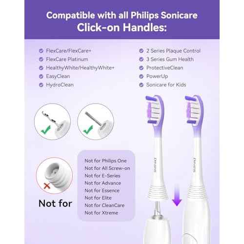 10 Pcs Replacement Toothbrush Heads for Philips Sonicare Electric Toothbrush C3 G3 W3,2/3 Series,ProtectiveClean 4100/5100/6100,ExpertClean 7500,DiamondClean 9300/9500,FlexCare,Click-On