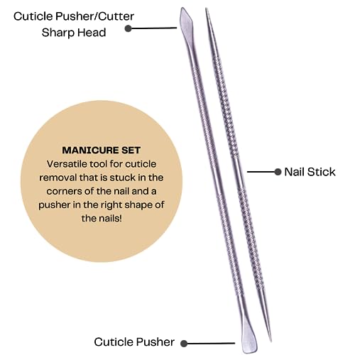 Mundial Professional Stainless Steel Cuticle Nipper 3-Piece Manicure Set