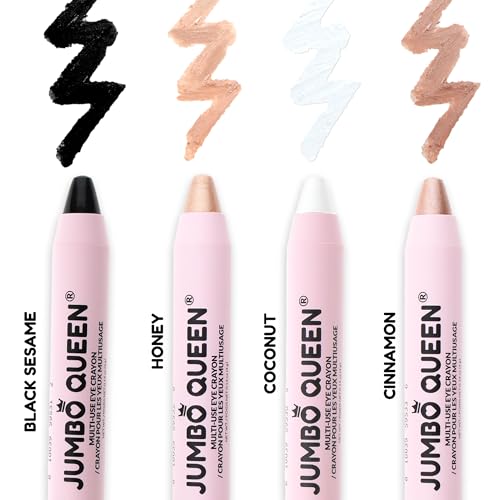 Kimchi Chic Beauty Jumbo Queen Eye Crayon, Multi-Use Cream Eyeshadow Stick, Eyeliner, Highlighter & Primer, Vitamin E Infused, Blendable Neutral Shade, Cruelty-Free, 01 Coconut