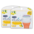Schick Intuition - Lather & Shave In One Stop - Honey Limoncello, Fresh Citrus Scent - Women's Razor Blade Refills - 3 Ct Pack of 4 = 12 Cartridges, Vary