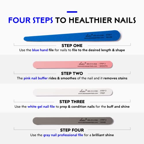 Elon Essentials Kit for Healthy Nails ? Kit Includes Elon Nail Conditioner, Cuticle Oil & File Set ? Manicure Set for Daily Strengthening and Moisturizing Cuticles