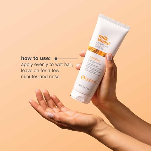 milk_shake moisture & more conditioner creamy formula to hydrate and soften dry hair for smoother, shinier, easy-to-manage hair