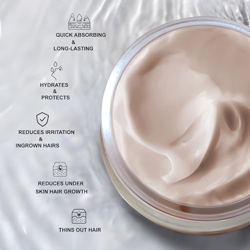 Egyptian Cyperus Rotundus Organic Hair Removal Maintenance Cream | Organic Red Saad Oil Concentrate | Post-Wax Care | Rose, Jasmine & Lavender Scented | Made in the USA.