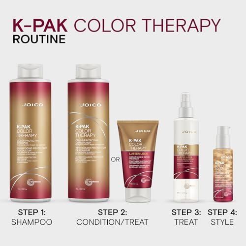 Joico K-PAK Color Therapy Color-Protecting Shampoo | For Color-Treated Hair | Boost Shine | Improve Elasticity | Repair Breakage | Rebuild Damaged Hair | With Keratin & Argan Oil